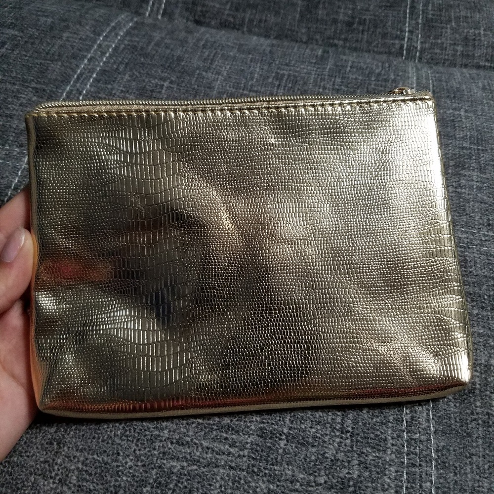 🚫DELETING SOON Gold Lancome make up bag
